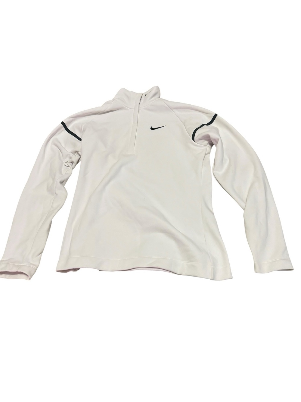 Nike Golf Women’s White Quarter-Zip Pullover with Black Accents